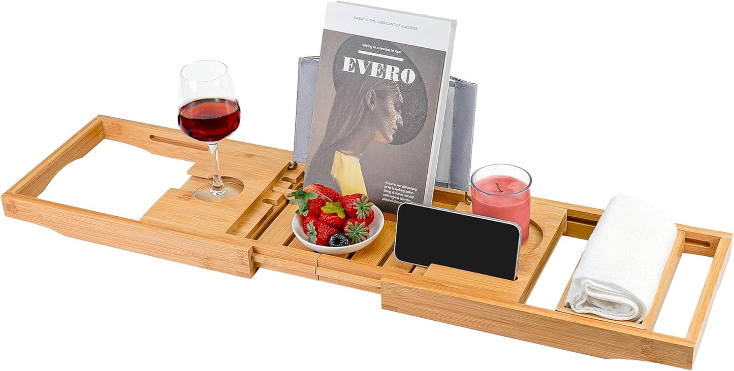 Bamboo Bathtub Caddy Tray – The Perfect Mother’s Day Gift for Relaxation & Luxury