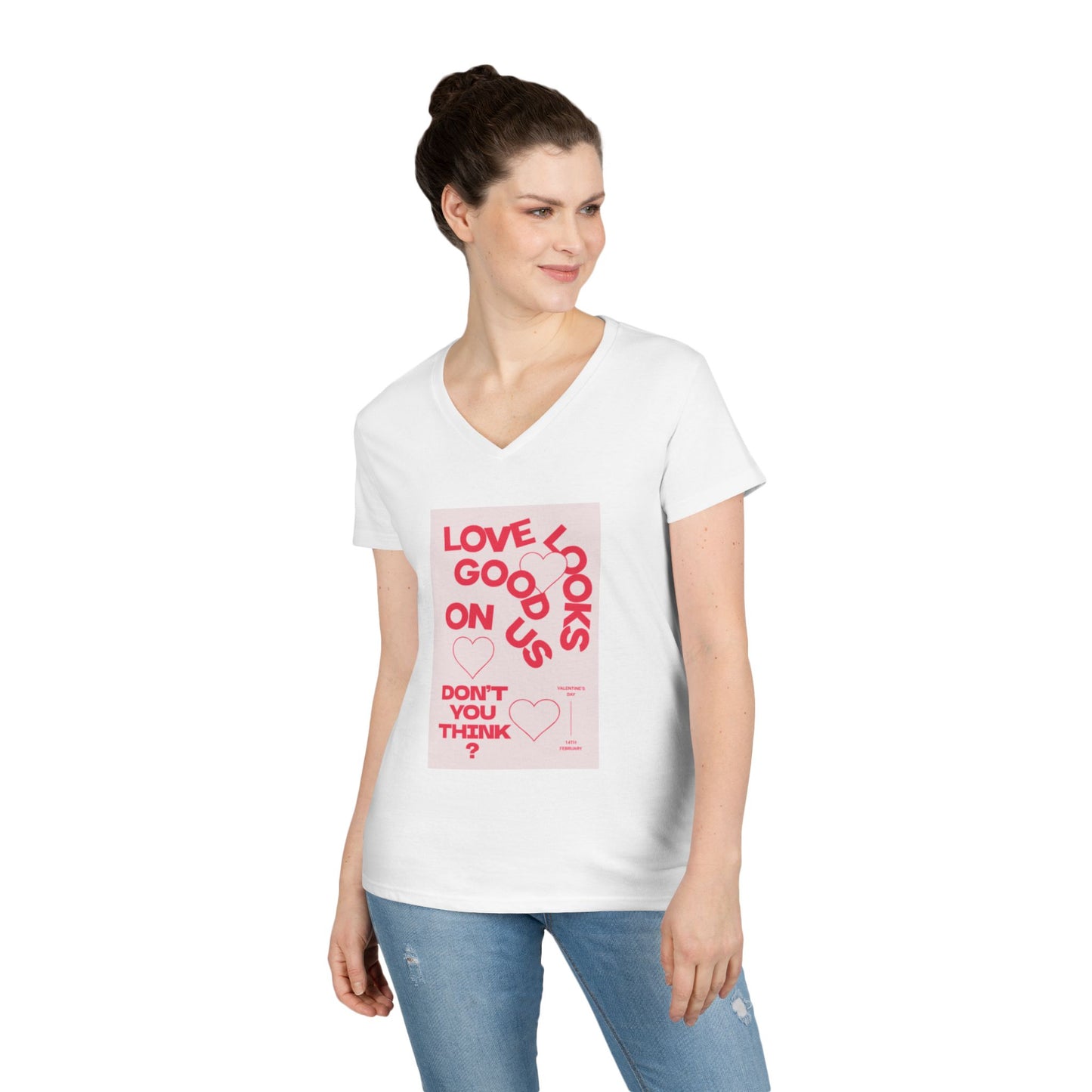 Love Looks Good Ladies' V-Neck Tee