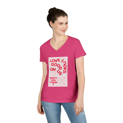 Love Looks Good Ladies' V-Neck Tee