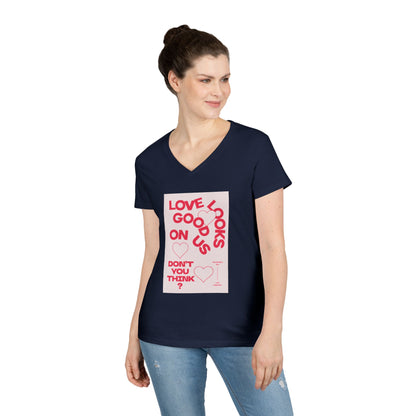 Love Looks Good Ladies' V-Neck Tee