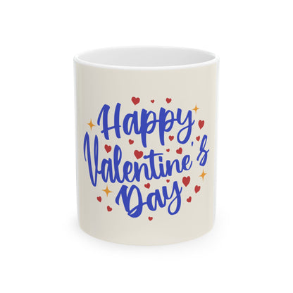 Happy Valentine's Day Ceramic Mug, (11oz, 15oz)