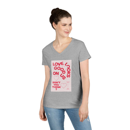 Love Looks Good Ladies' V-Neck Tee