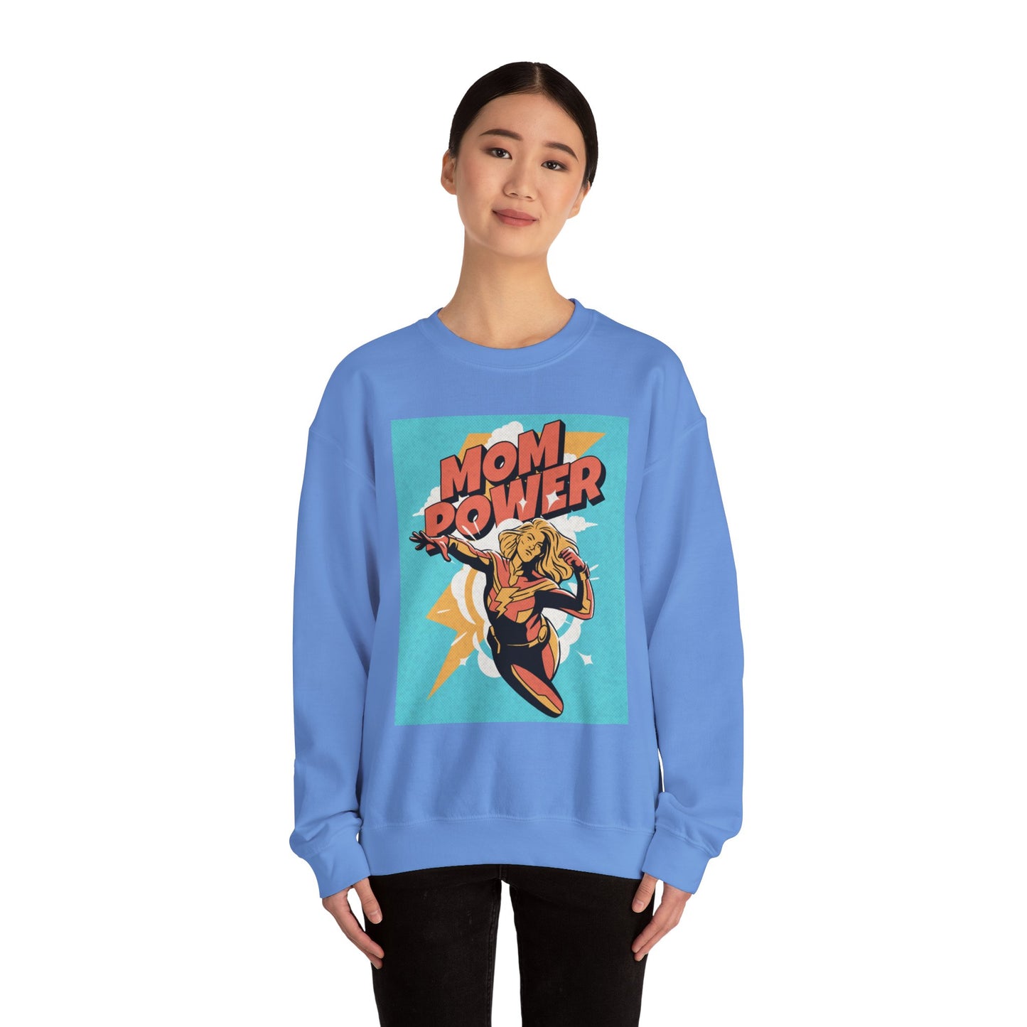 Mom Power Unisex Heavy Blend™ Crewneck Sweatshirt - Perfect Gift for Moms