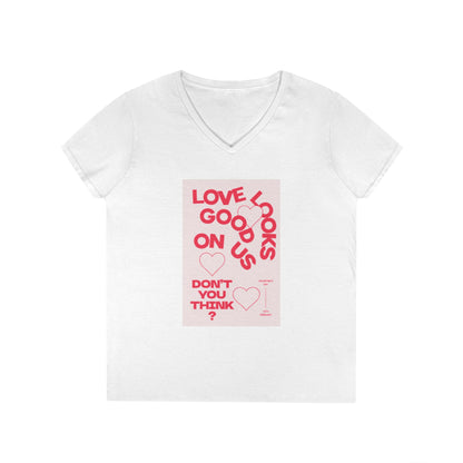 Love Looks Good Ladies' V-Neck Tee