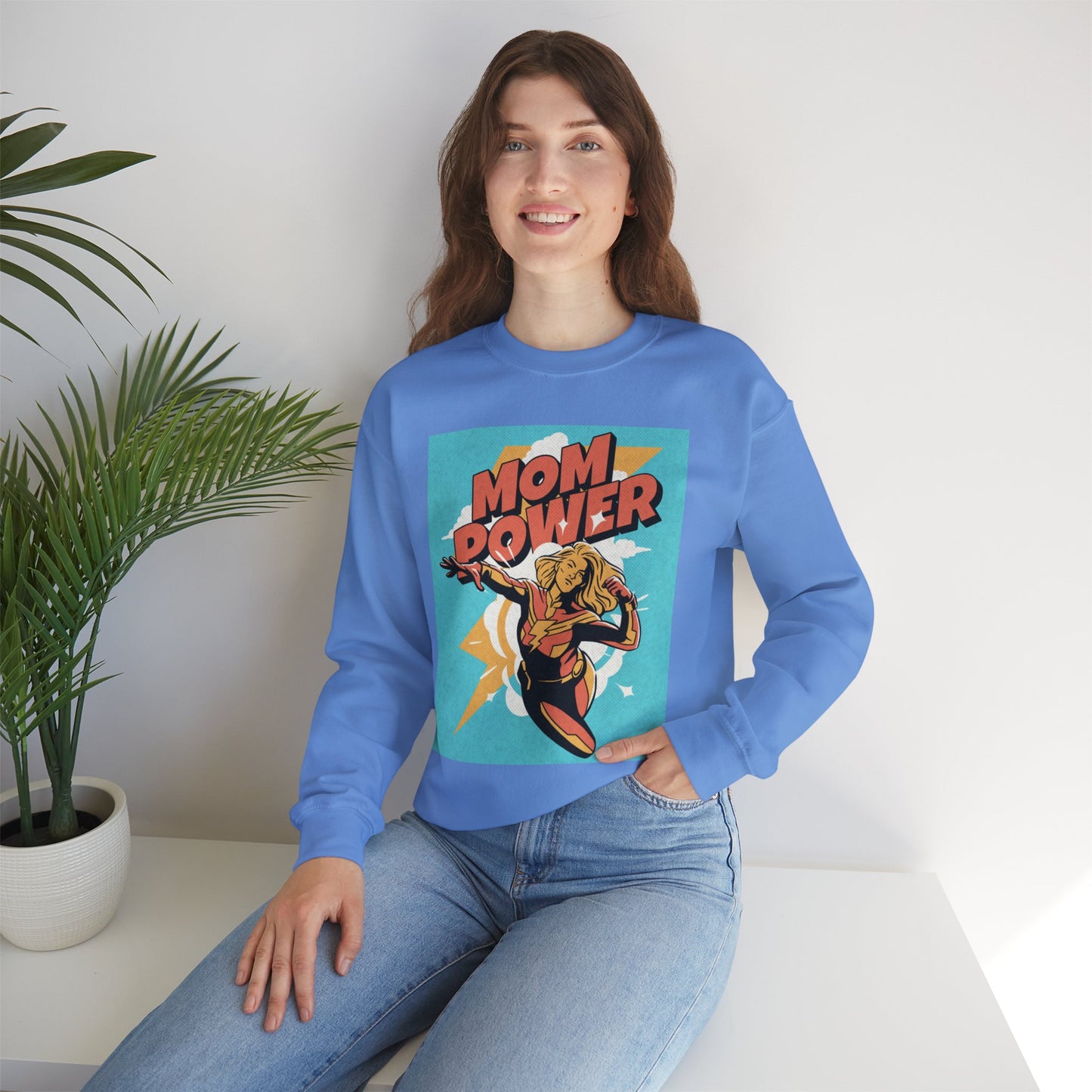 Mom Power Unisex Heavy Blend™ Crewneck Sweatshirt - Perfect Gift for Moms