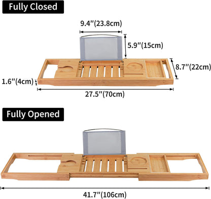 Bamboo Bathtub Caddy Tray – The Perfect Mother’s Day Gift for Relaxation & Luxury