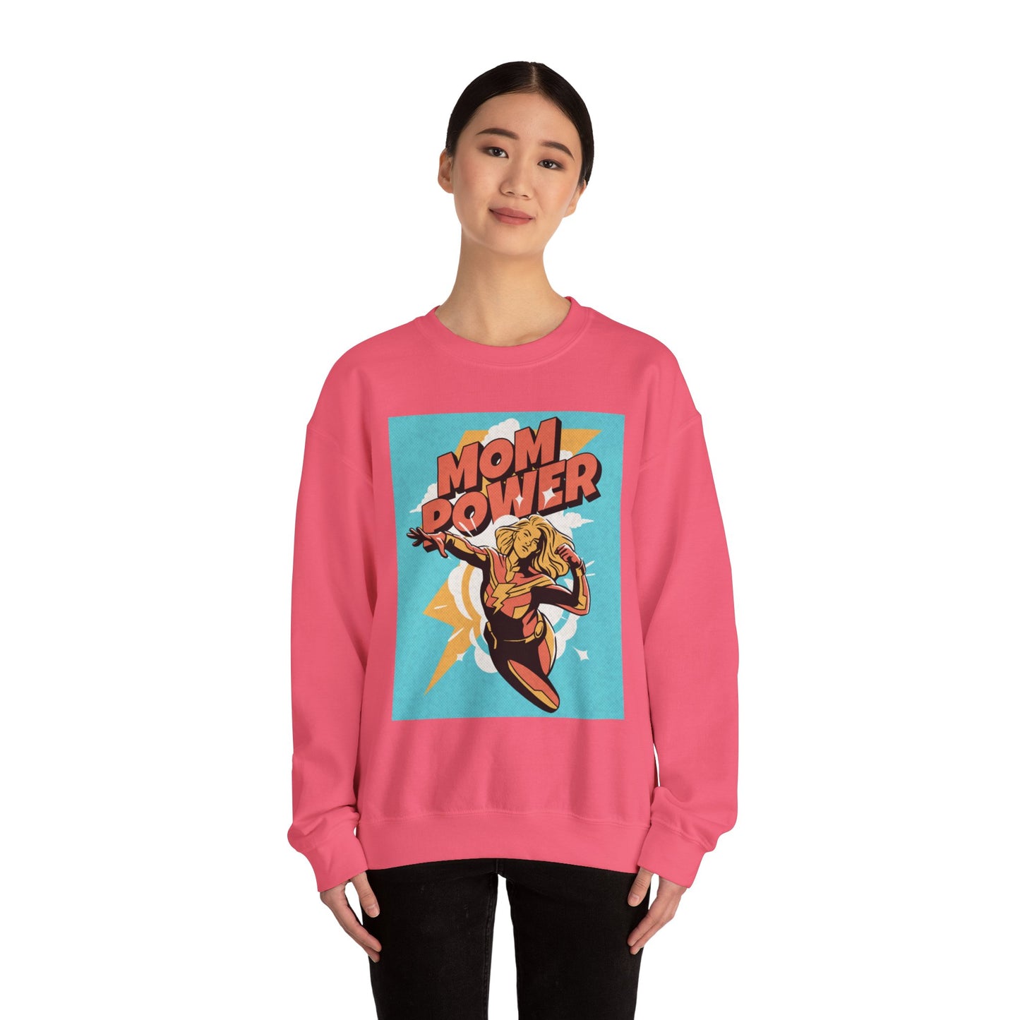 Mom Power Unisex Heavy Blend™ Crewneck Sweatshirt - Perfect Gift for Moms