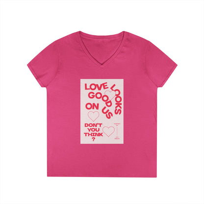 Love Looks Good Ladies' V-Neck Tee