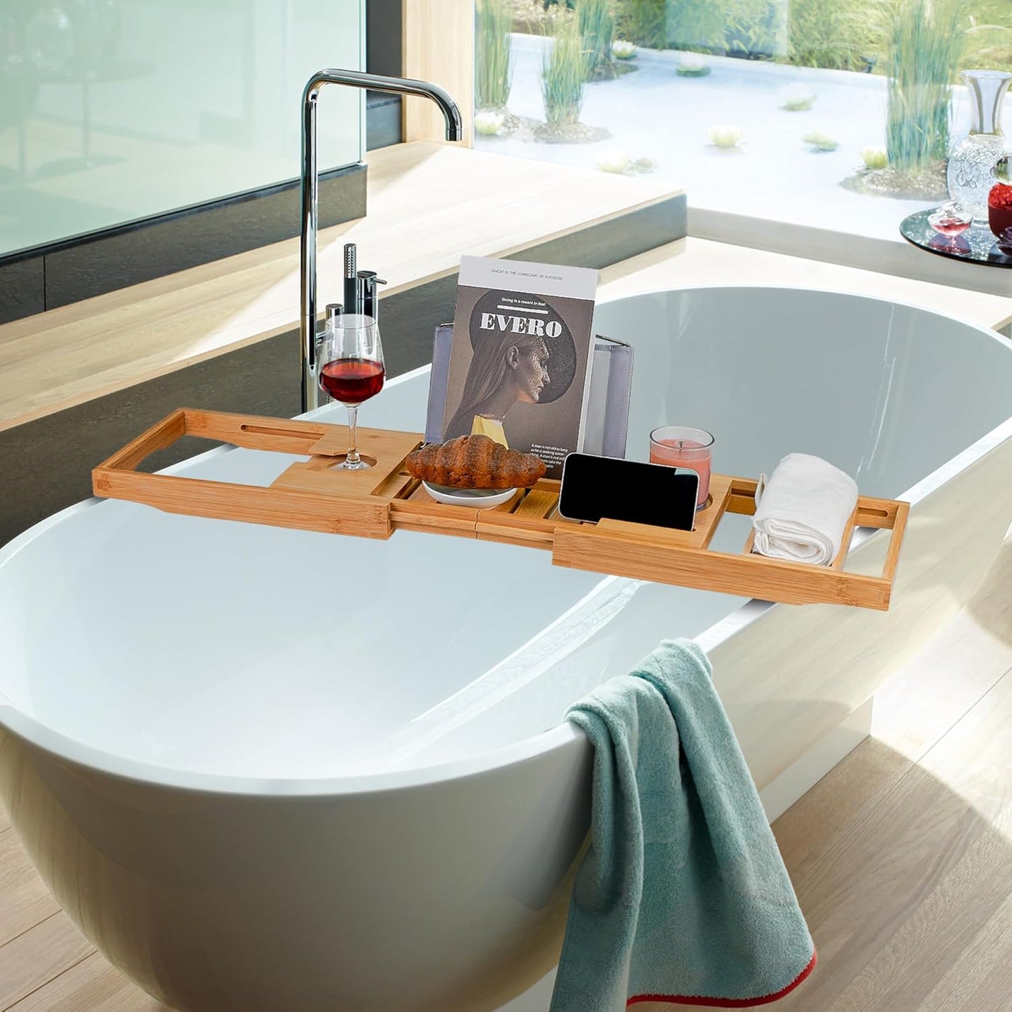 Bamboo Bathtub Caddy Tray – The Perfect Mother’s Day Gift for Relaxation & Luxury