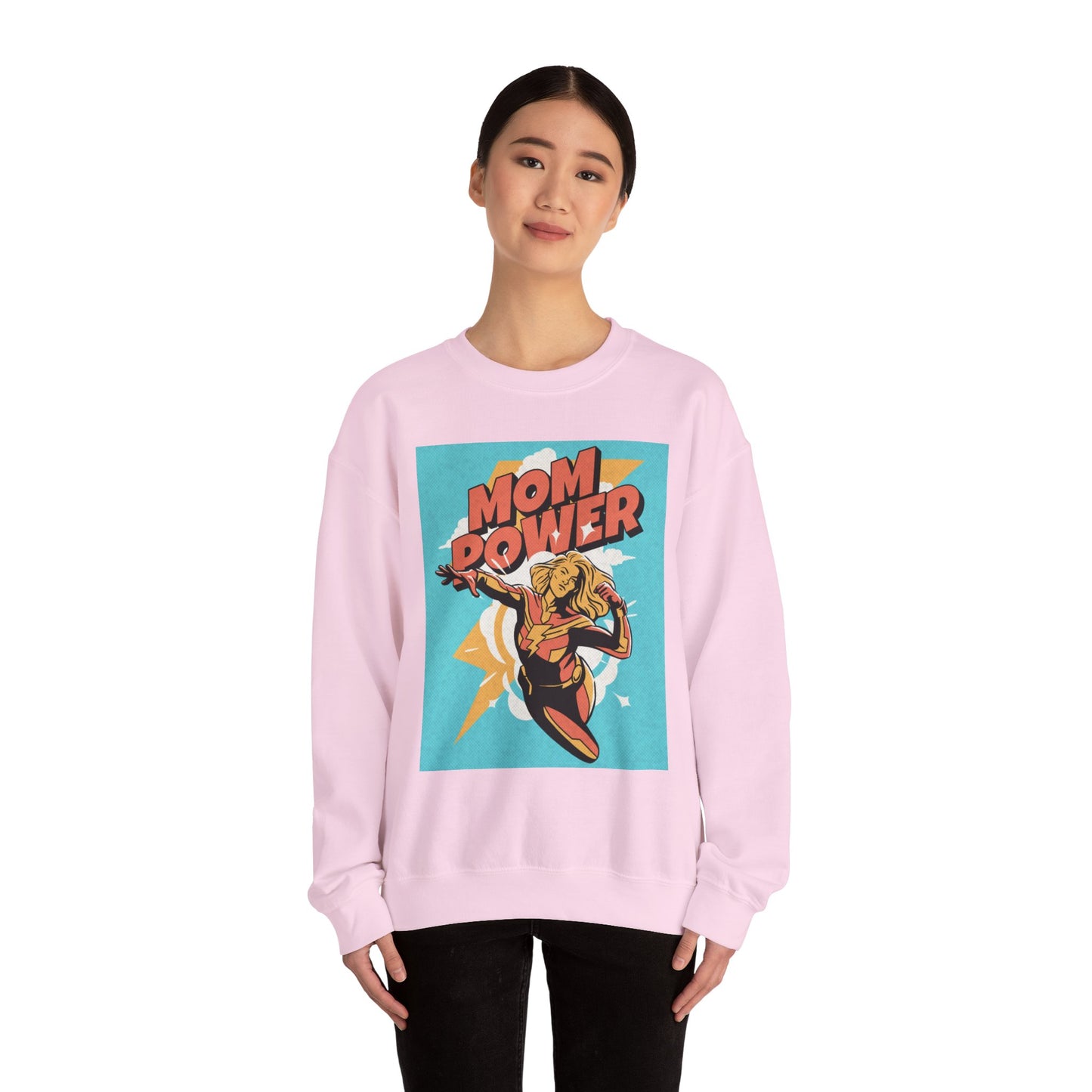 Mom Power Unisex Heavy Blend™ Crewneck Sweatshirt - Perfect Gift for Moms