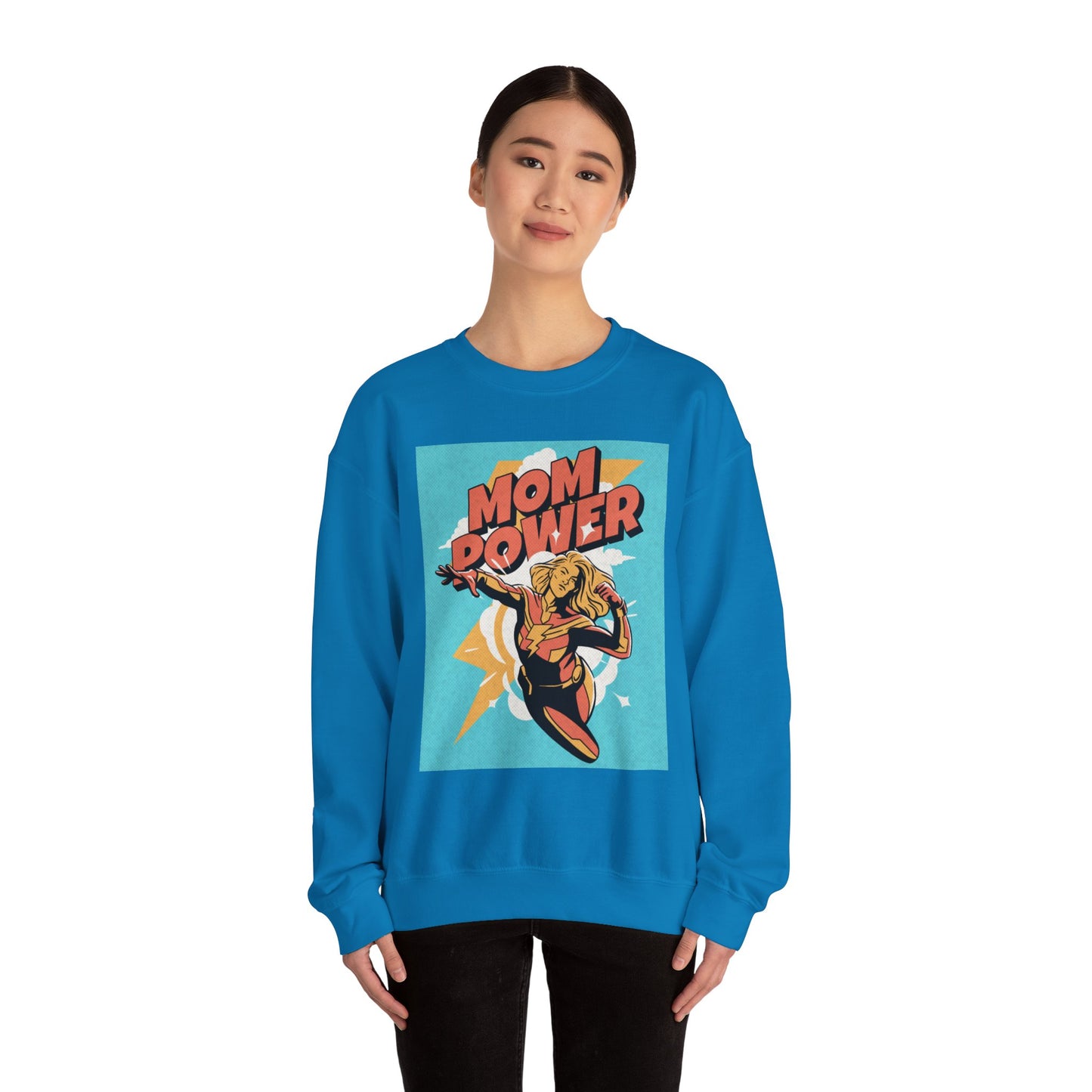 Mom Power Unisex Heavy Blend™ Crewneck Sweatshirt - Perfect Gift for Moms