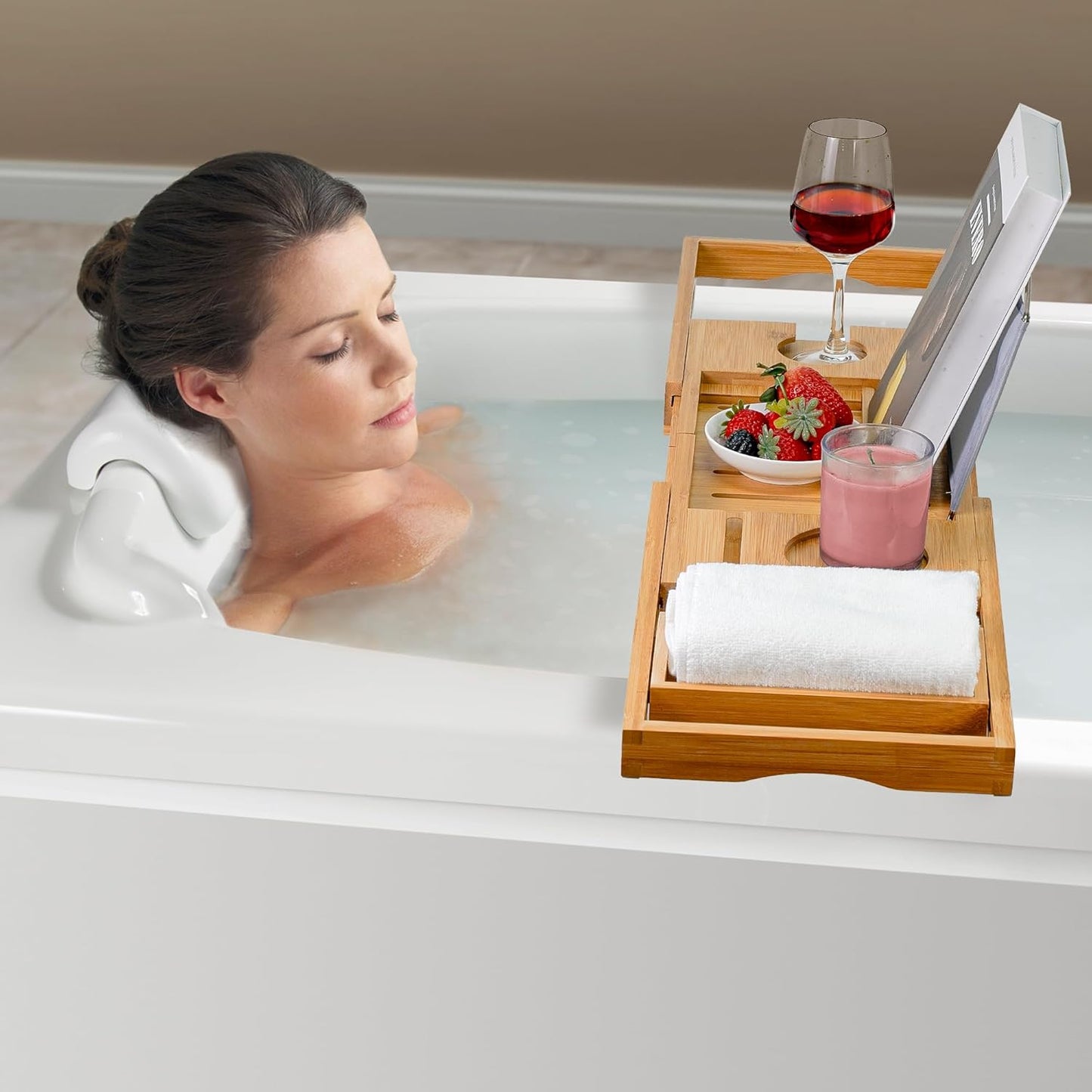 Bamboo Bathtub Caddy Tray – The Perfect Mother’s Day Gift for Relaxation & Luxury